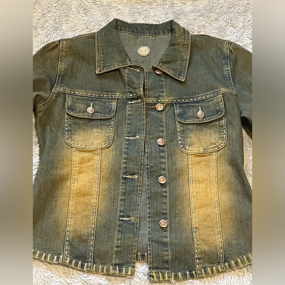 NWT Unique Denim Jean Jacket, Size M, It’s giving Hippie Vibes… - Picture 4 of 8